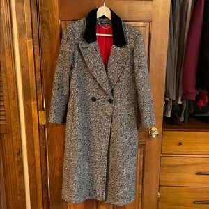 Wool Tweed Dress Coat